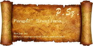 Pengő Szvetlana névjegykártya